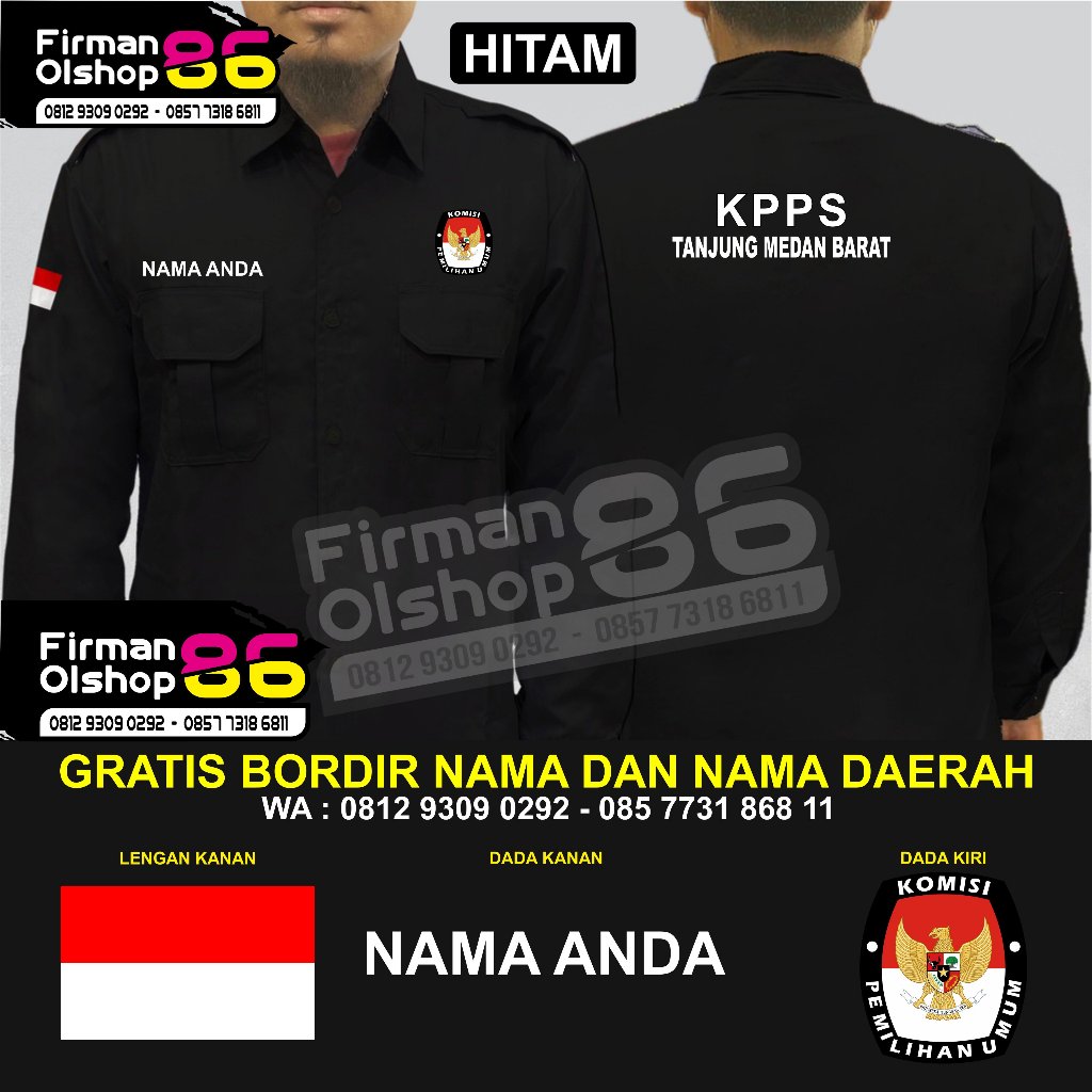 Jual BIG SIZE Kemeja KPPS LENGAN PENDEK Baju KPPS Seragam LENGAN ...