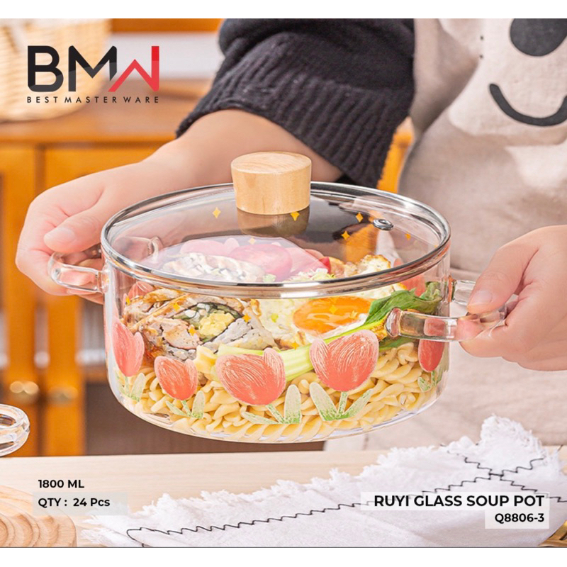 Jual Panci Rebus Soup Pot Kaca Premium High Quality Panci Borosilicate ...