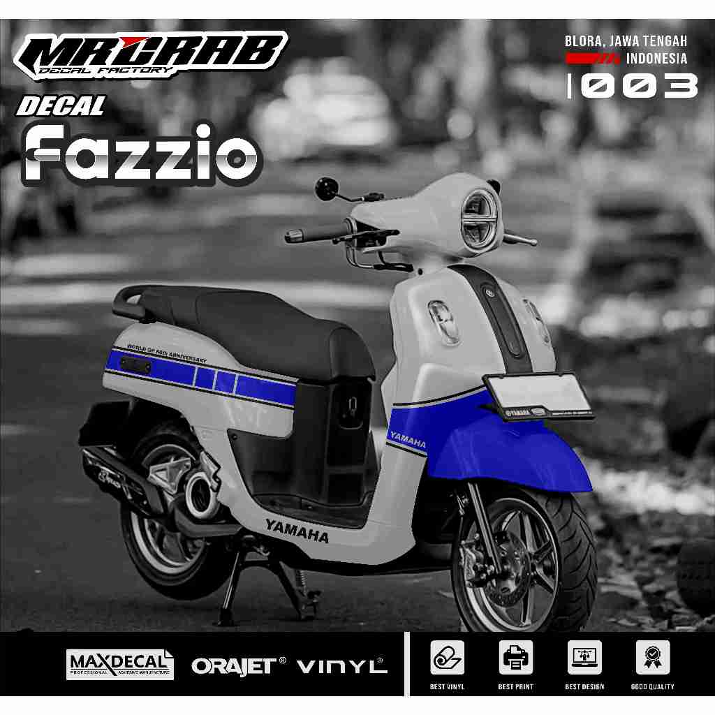Jual 003 STICKER DECAL YAMAHA FAZZIO - DECAL YAMAHA FAZZIO MOTIF SIMPLE ...