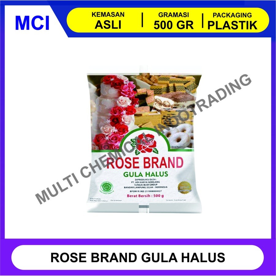 Jual Gula Halus Tepung Gula Rose Brand 500 Gr 1 Dus 20 Pcs Shopee Indonesia 9885