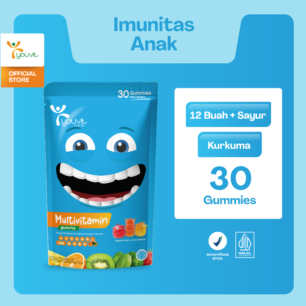 Jual Multivitamin Gummy Anak untuk Tumbuh Kembang Youvit Multivitamin