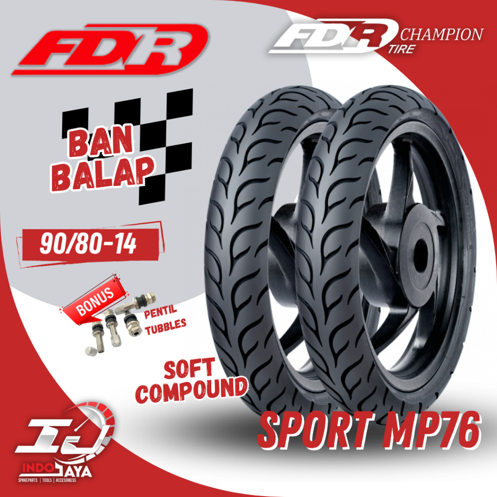Jual (READY COD) BAN LUAR FDR SPORT MP 76 (90/80-14 - 100/80-14) RING ...