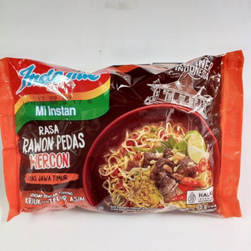 Jual Mie Indomie Rasa Rawon Pedas Mercon 75gr Shopee Indonesia