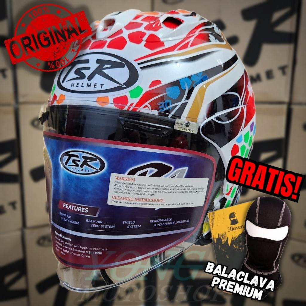 Jual Helm TSR VZ RAM Nakagami GP2 Original Half Face TSR Helmet Ram5 GP 2 Shopee Indonesia