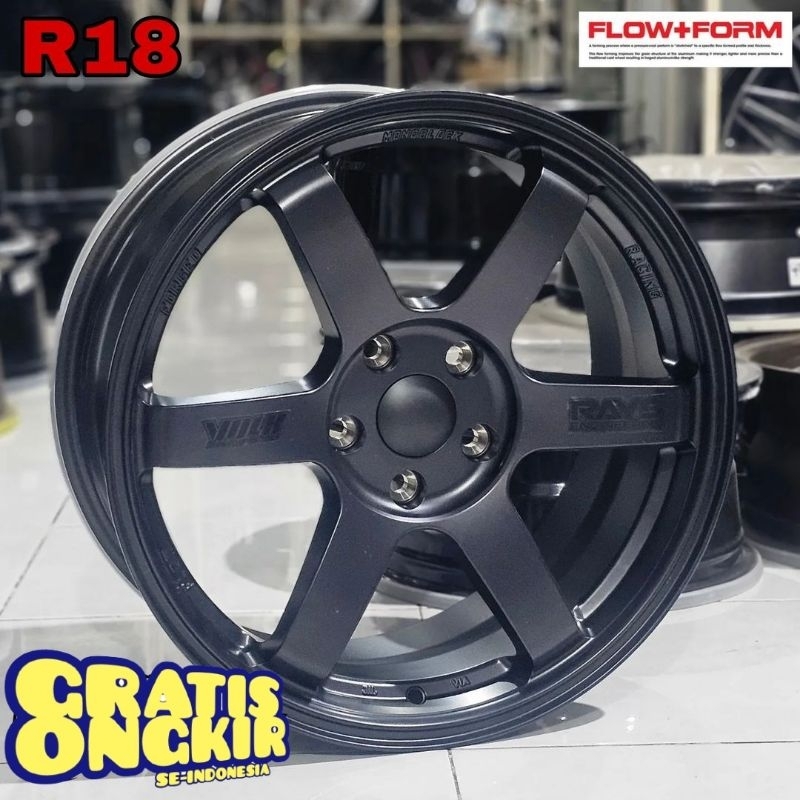 Jual Velg Racing Mobil Ring 18 VOLKRAYS TE37 FLOW FORMING Velg Mobil ...