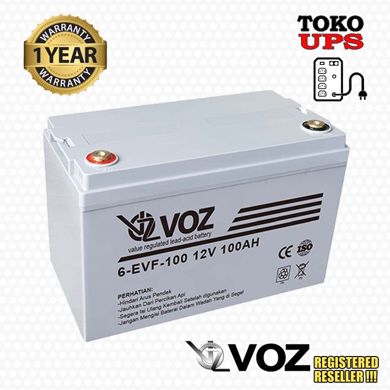 Jual VOZ EV 12V 100AH 6 EVF100 Electric Road Vehicle Battery | Shopee ...