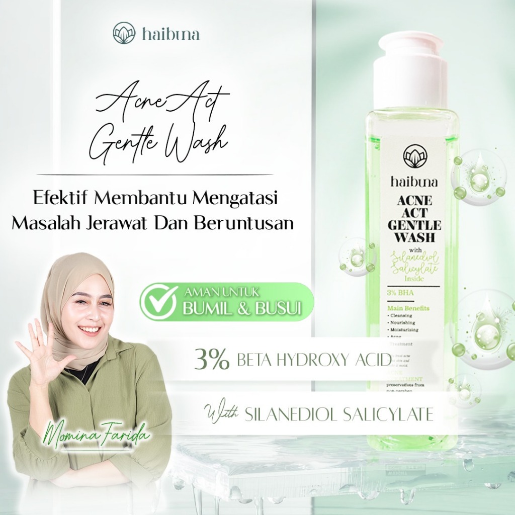 Jual Haibuna Acne Act Gentle Wash Haibuna Cleanser Acne Treatment 100
