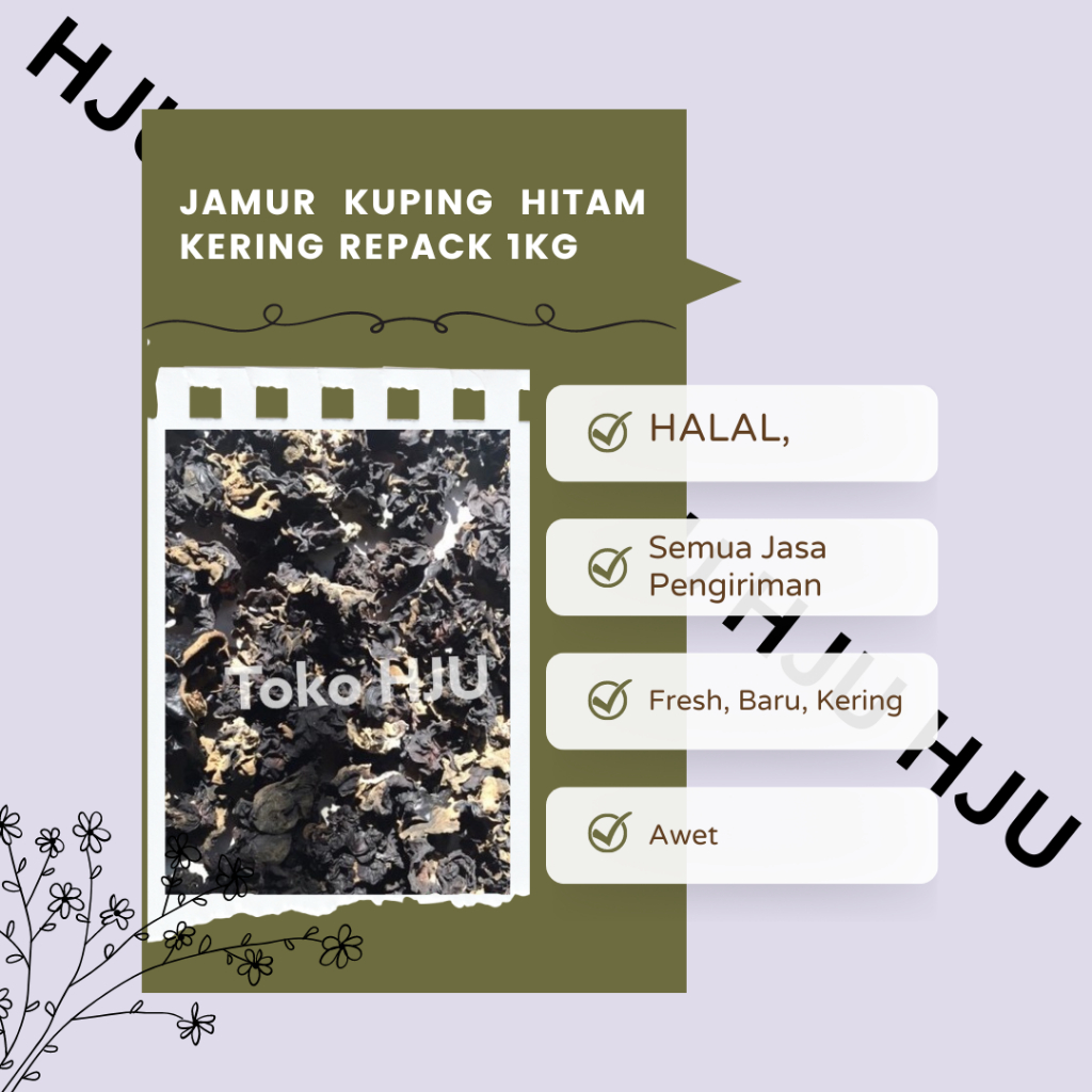 Jual Jamur Kuping Hitam Kering Repack 1kg | Shopee Indonesia