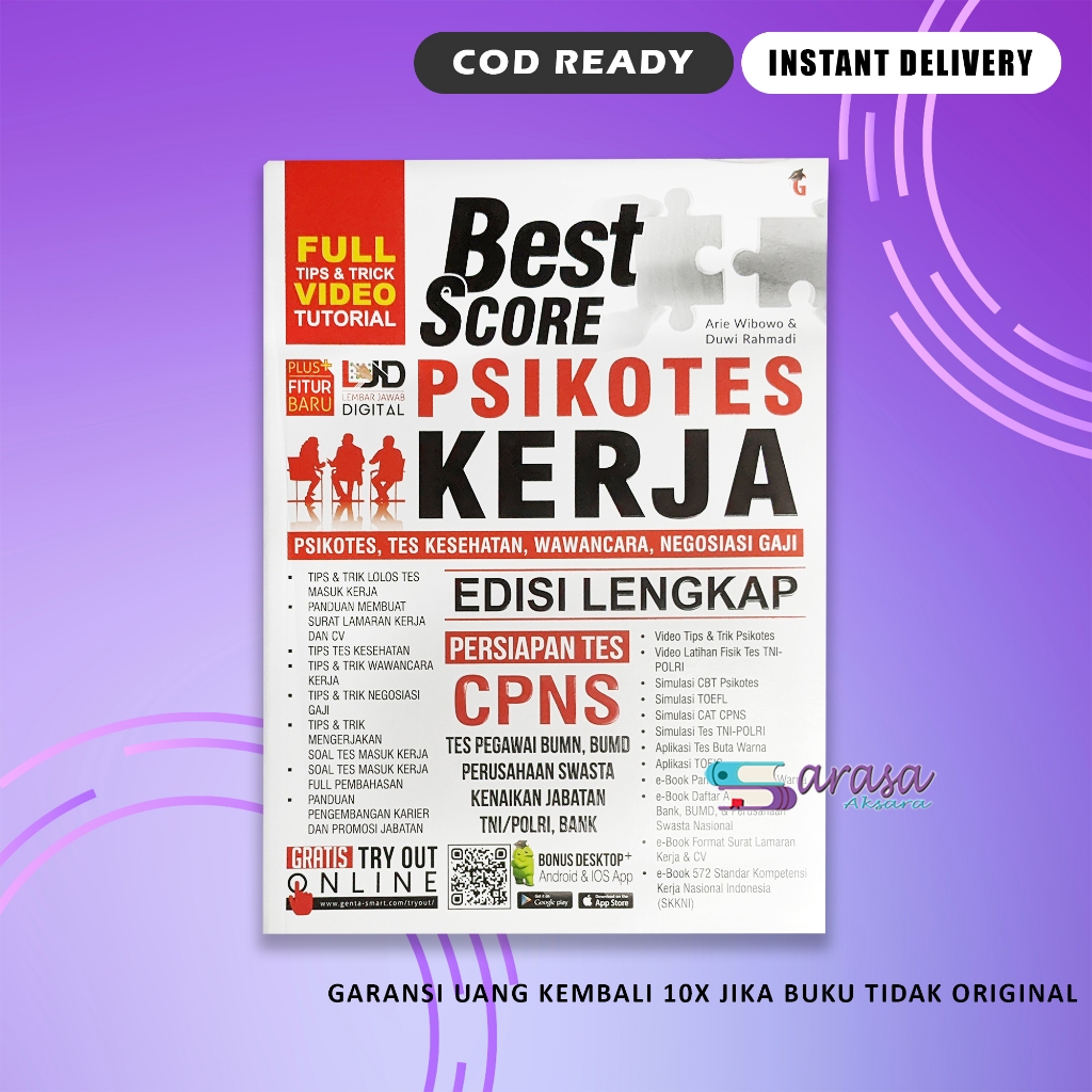 Jual Buku Tes Psikotest Best Score Psikotes Kerja Cpns Bumn Bumd And Swasta Umum Edisi Update