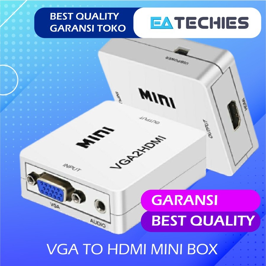 Jual Converter VGA to HDMI / VGA2HDMI Mini Box Support Original ...