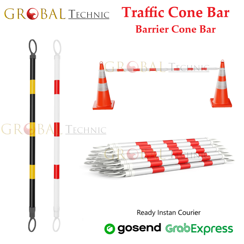 Jual Safety Traffic Cone Bar Reflective ABS Retractable Cone Pole ...