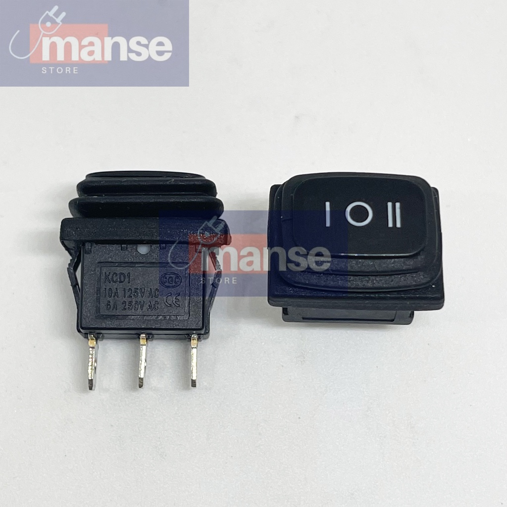 Jual Saklar On Off On Waterproof 3 Pin / Rocker Switch Anti Air 3 Kaki ...