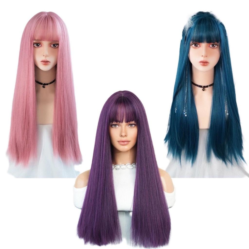 Jual DX009 full wig korean style 6065 cm wig cosplay Shopee Indonesia