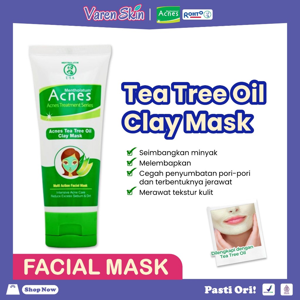 Jual ACNES Tea Tree Oil Clay Mask 50g Shopee Indonesia