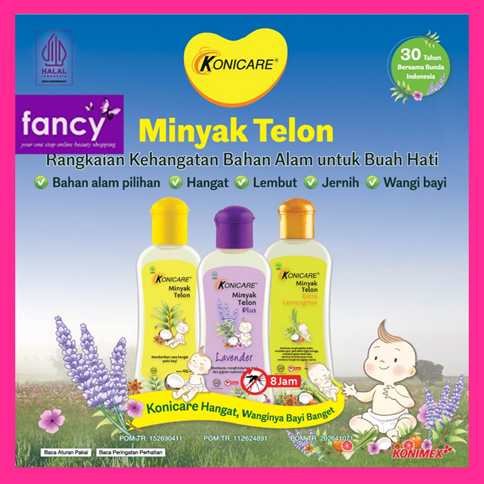 Jual KONICARE Minyak Telon Bayi Anti Nyamuk 30 / 60 / 125 ml Original ...