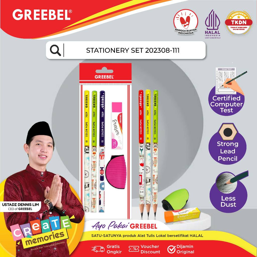 Jual GREEBEL STATIONERY SET 202308-111/Stationary/Stationery Set Alat ...