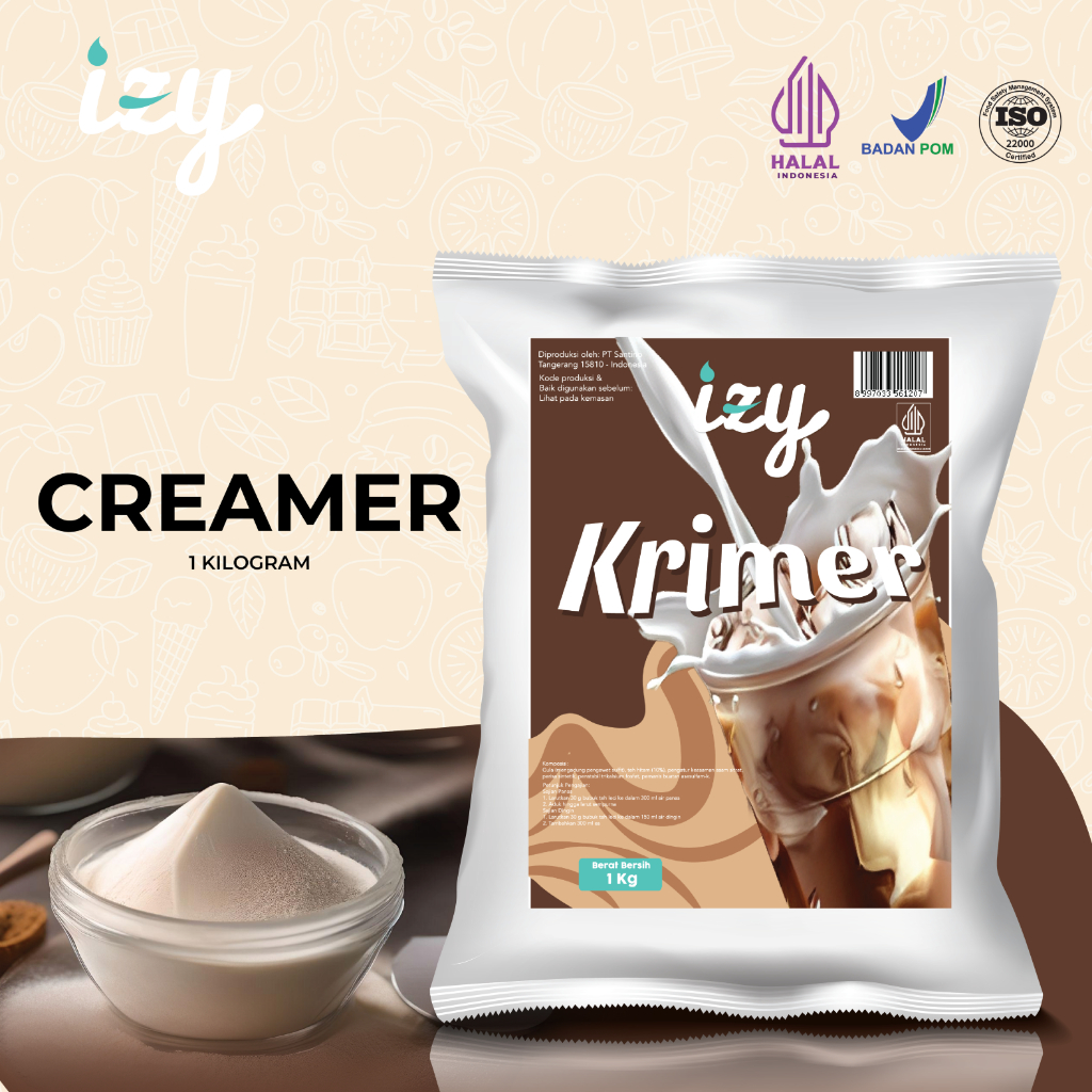 Jual Izy Non Dairy Creamer Powder Bubuk Krimer Nabati 1 Kg Shopee Indonesia 1065