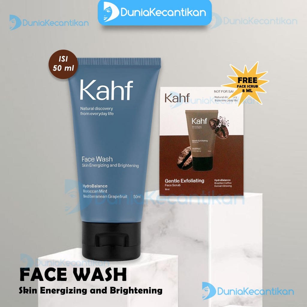Jual Kahf Face Wash Energizing and Brightening Facial Wash 50ml Sabun