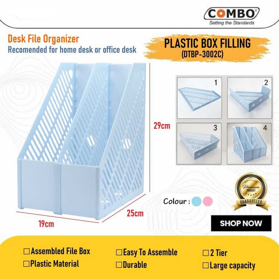 Jual Plastic Box Filling 2 Tier / Box File Plastik / Dokumen Box Rakit ...
