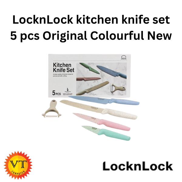Jual LocknLock kitchen knife set 5 pcs Original Colourful | Shopee ...