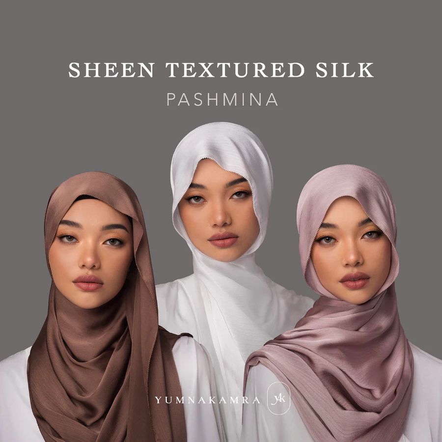 Sheen Textured Silk Pashmina Flowy