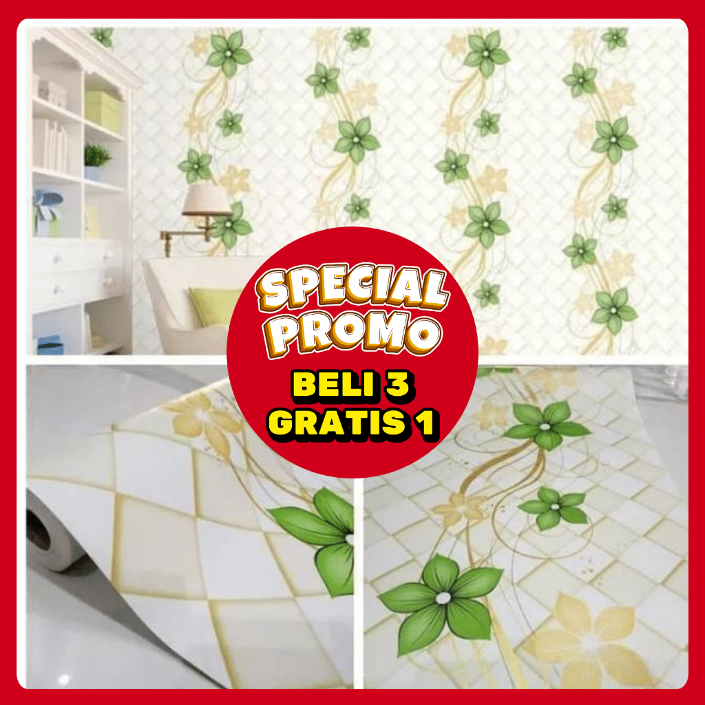 Jual PAKET PROMO Wallpaper Dinding Ruang Tamu Walpaper Dinding Kamar ...