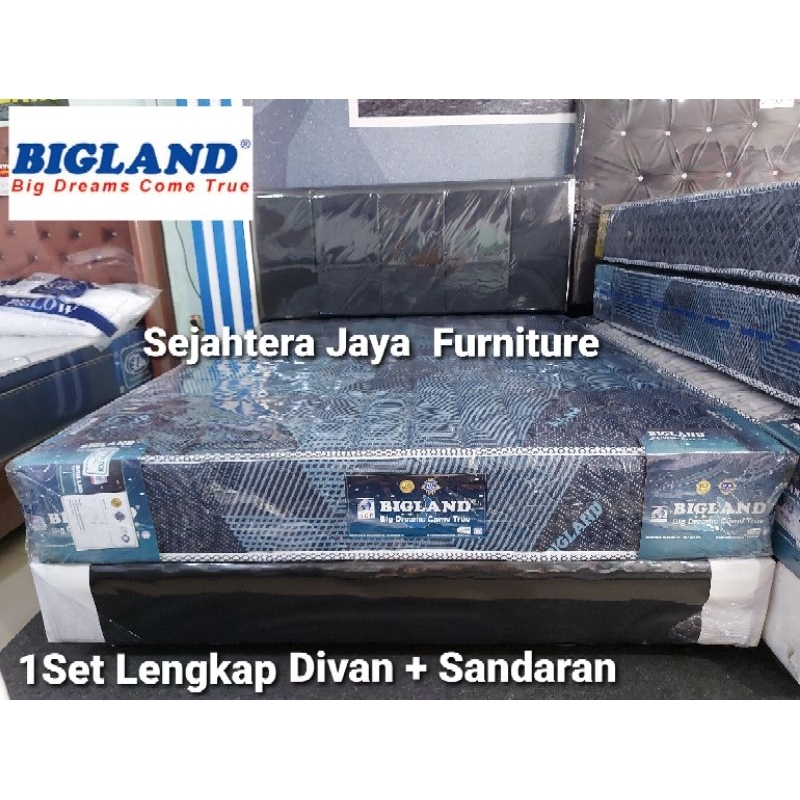 Jual SET Springbed Bigland Deluxe Original + Divan (BONUS 2 BANTAL ...
