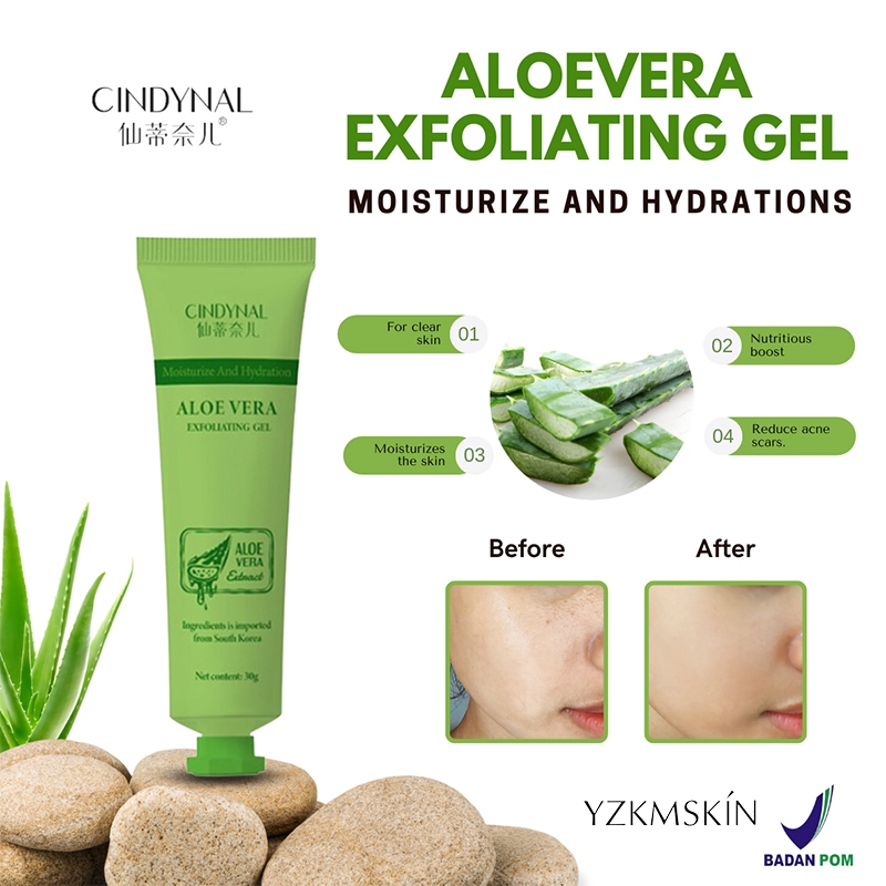 Jual [ BPOM ] YZKMSKIN CINDYNAL Fruit Acid Face Peel Scrub Aloe Vera Extract Whitening