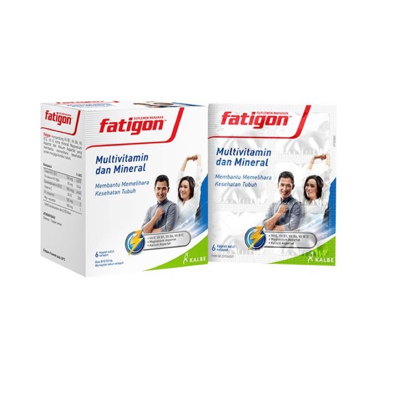 Jual Fatigon Multivitamin dan Mineral 1 Box Isi 10 Strip @6 Caplet ...
