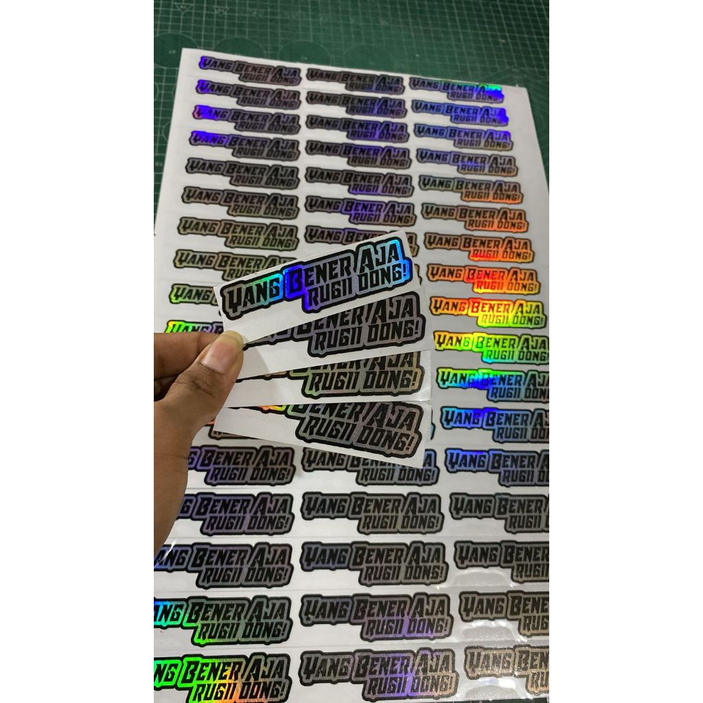 Jual STIKER HOLOGRAM PRINT YANG BENER AJA RUGI DONG!!! | Shopee Indonesia