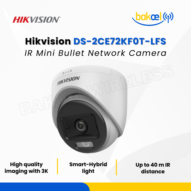 Jual Hikvision DS-2CE72KF0T-LFS | 3K ColorVu Smart Hybrid Light Fixed ...