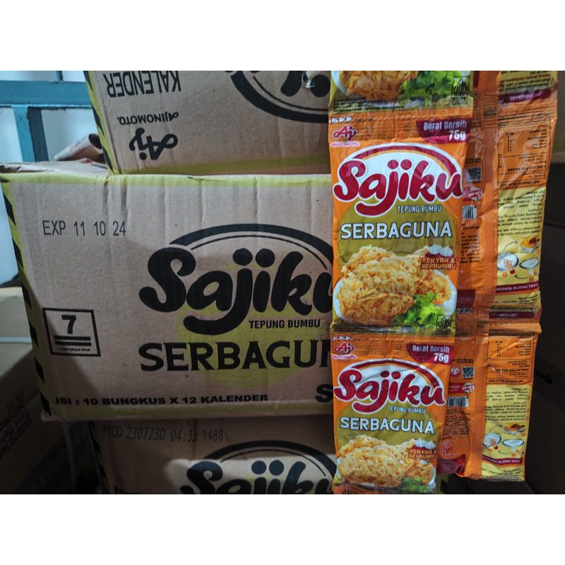 Jual SAJIKU TEPUNG SERBAGUNA 75GRAM PER DUS ISI 12 X 10 RENCENG ...