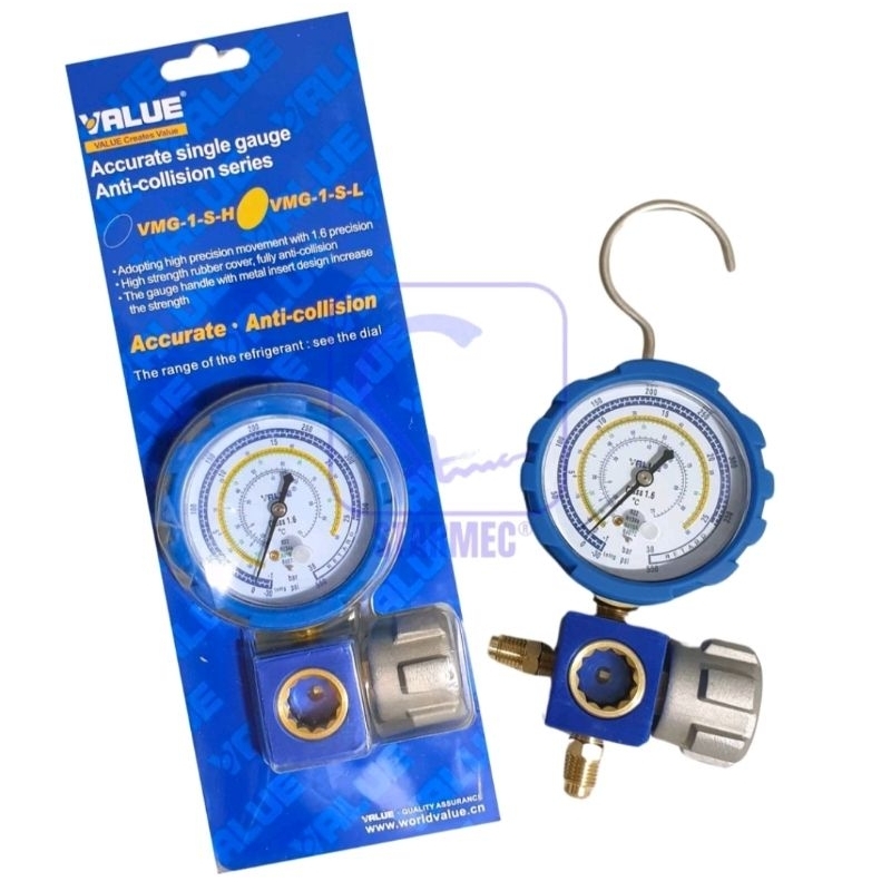 Jual MANIFOLD SINGLE GAUGE VALUE R22 LOW R22/134A/404A/407C Shopee