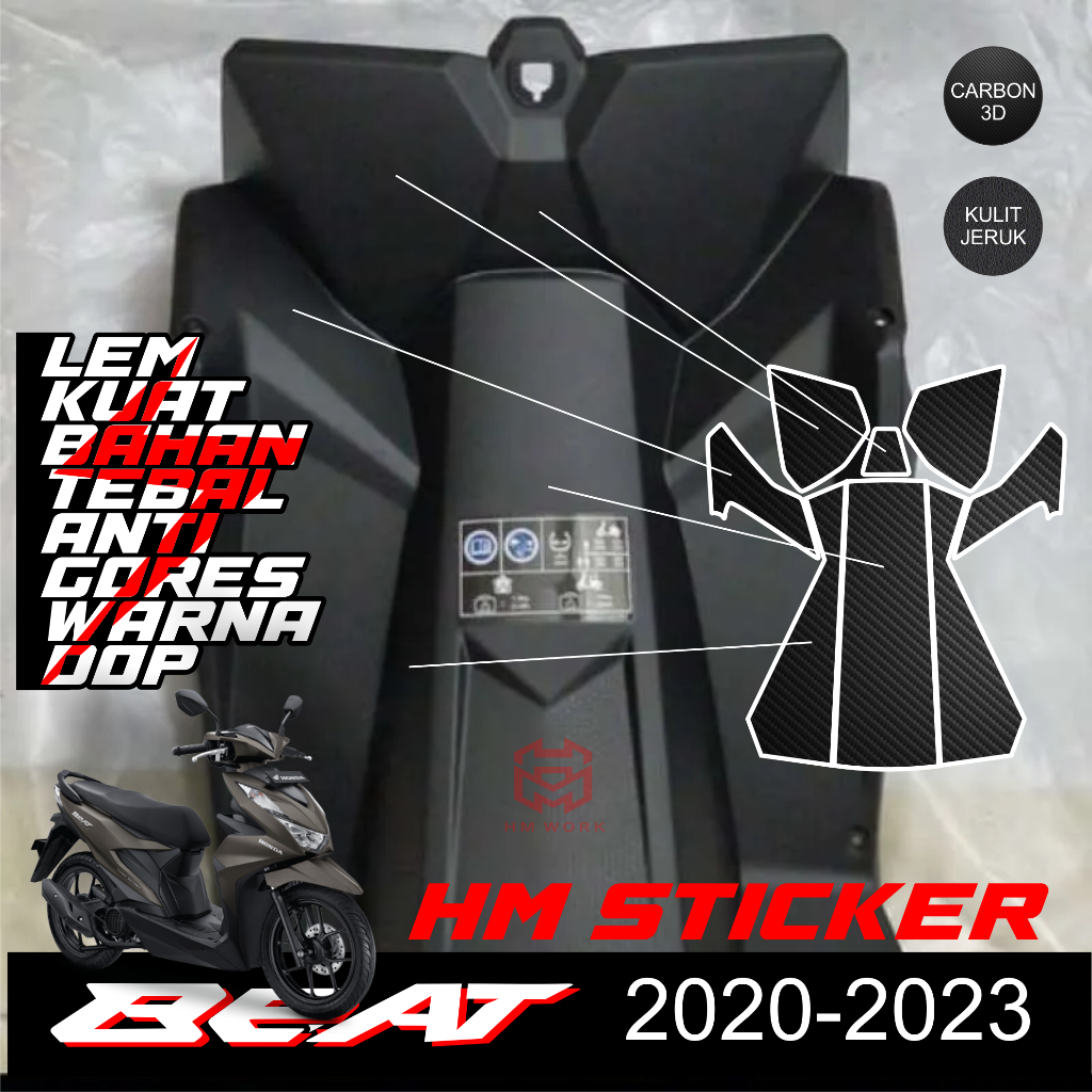 Jual STICKER CUTTING DASBOARD DEPAN BEAT DELUXE 2020 - 2023 / STICKER ...