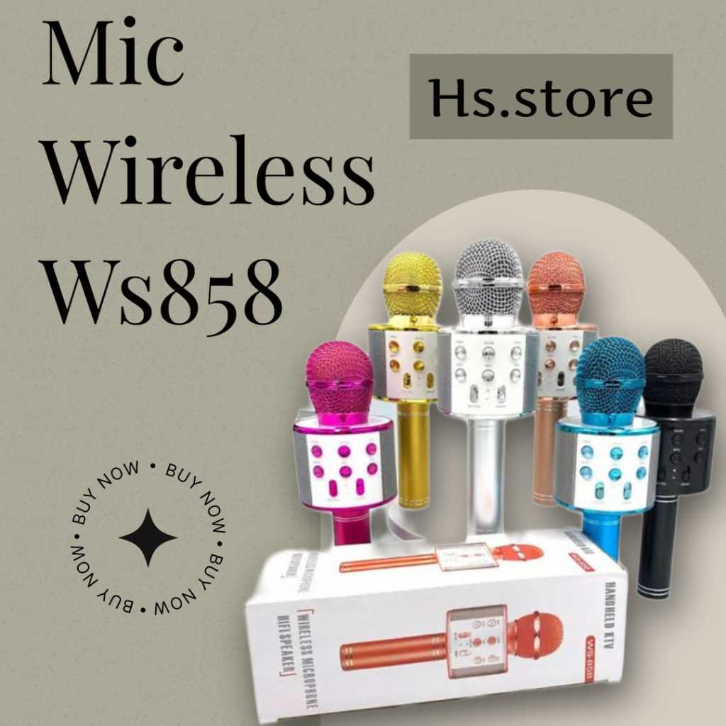 Jual mic ws 858 microphone wireless bluetooth WS858 WSTER SMULE
