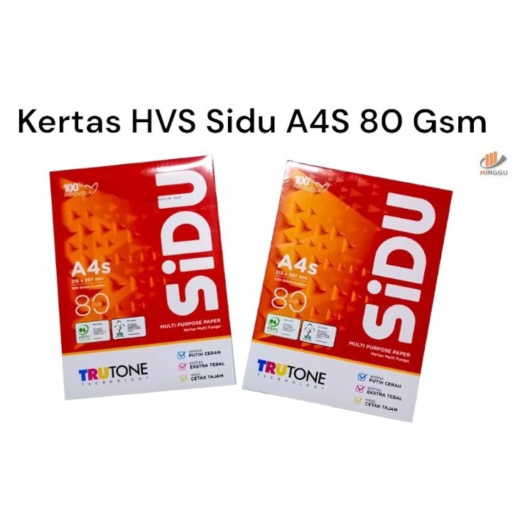 Jual Kertas Hvs Sidu A4s 80 Gsm Shopee Indonesia