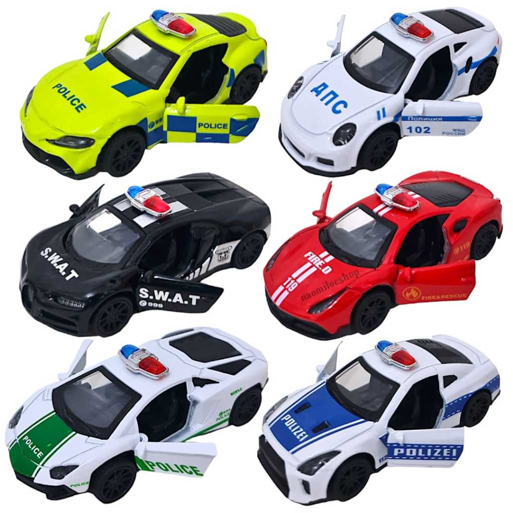 Jual 1:43 metal scale police car mainan mobil diecast polisi warna