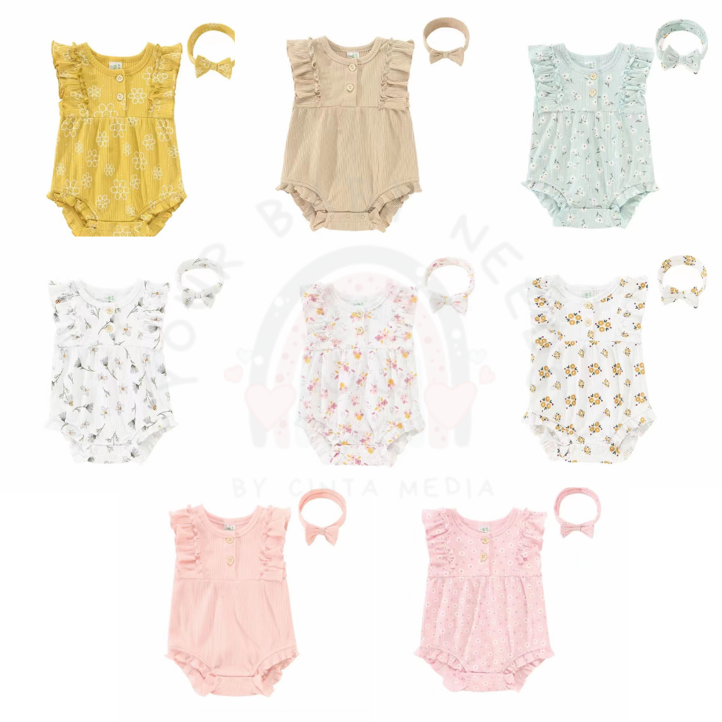 Jual New Baby Set Bodysuit Jumper Dapat Bendo 2in1 Premium Import Untuk Anak Usia 3 Bulan Sampai