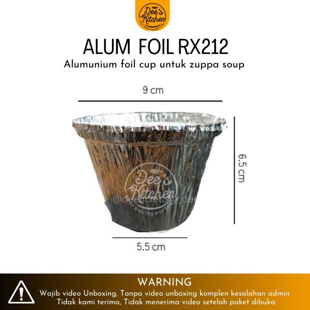 Jual [25 pcs] Alumunium Foil Cup RX212 (Alum Zuppa Soup) Shopee Indonesia