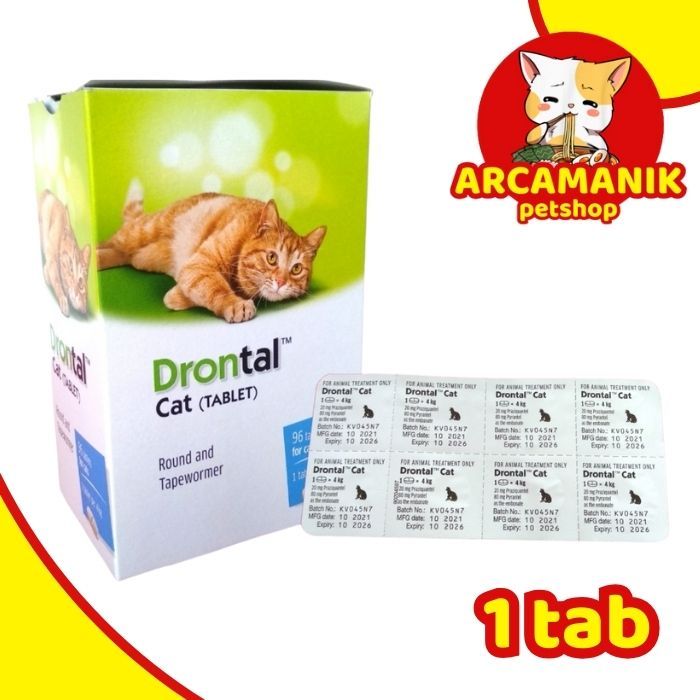 Jual DRONTAL CAT Obat Cacing Kucing Drontal 1 Tablet | Shopee Indonesia