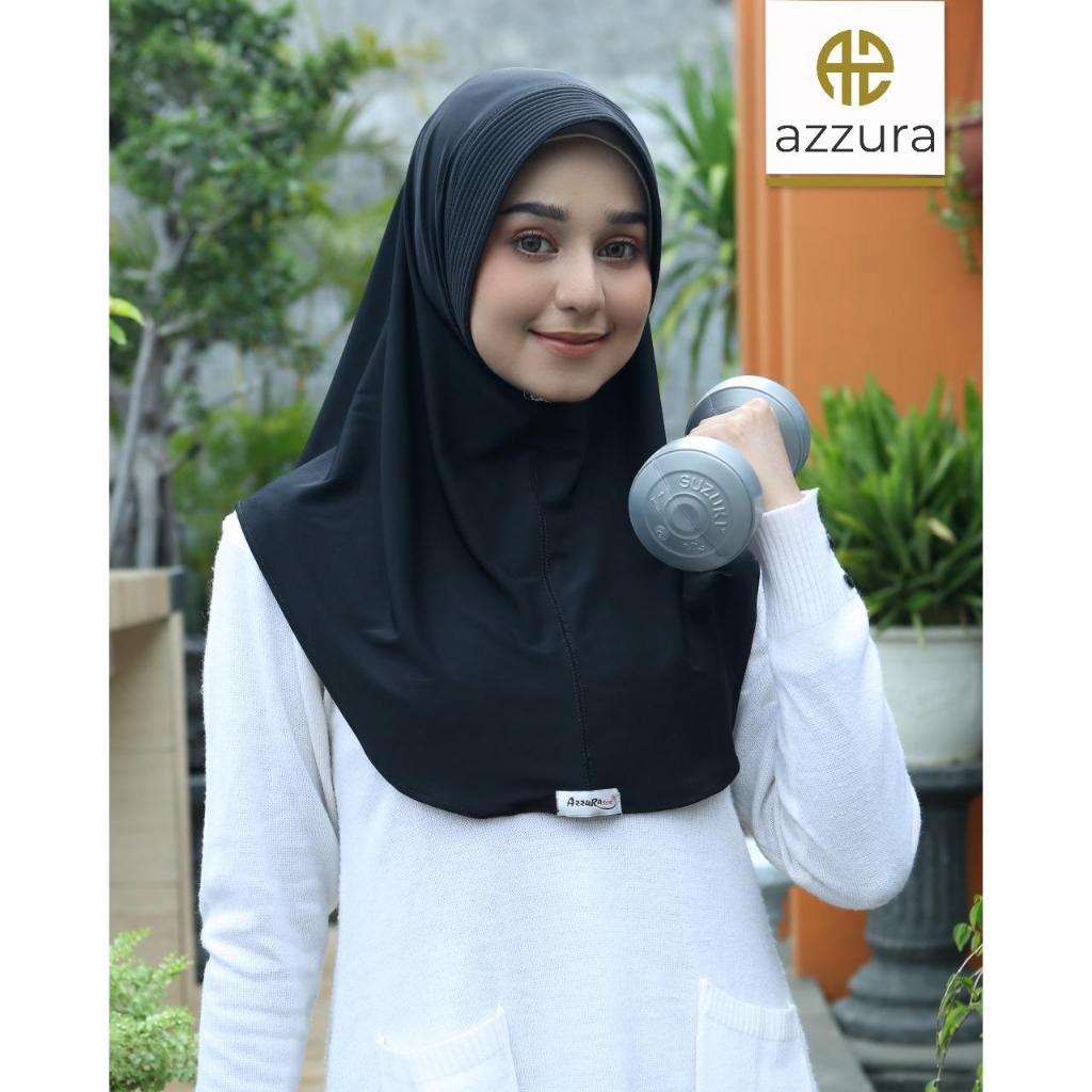 Jual Hijab Sport M Hs Azzurascarf Jilbab Olahraga Kerudung Olahraga Hijab Sporty 1019