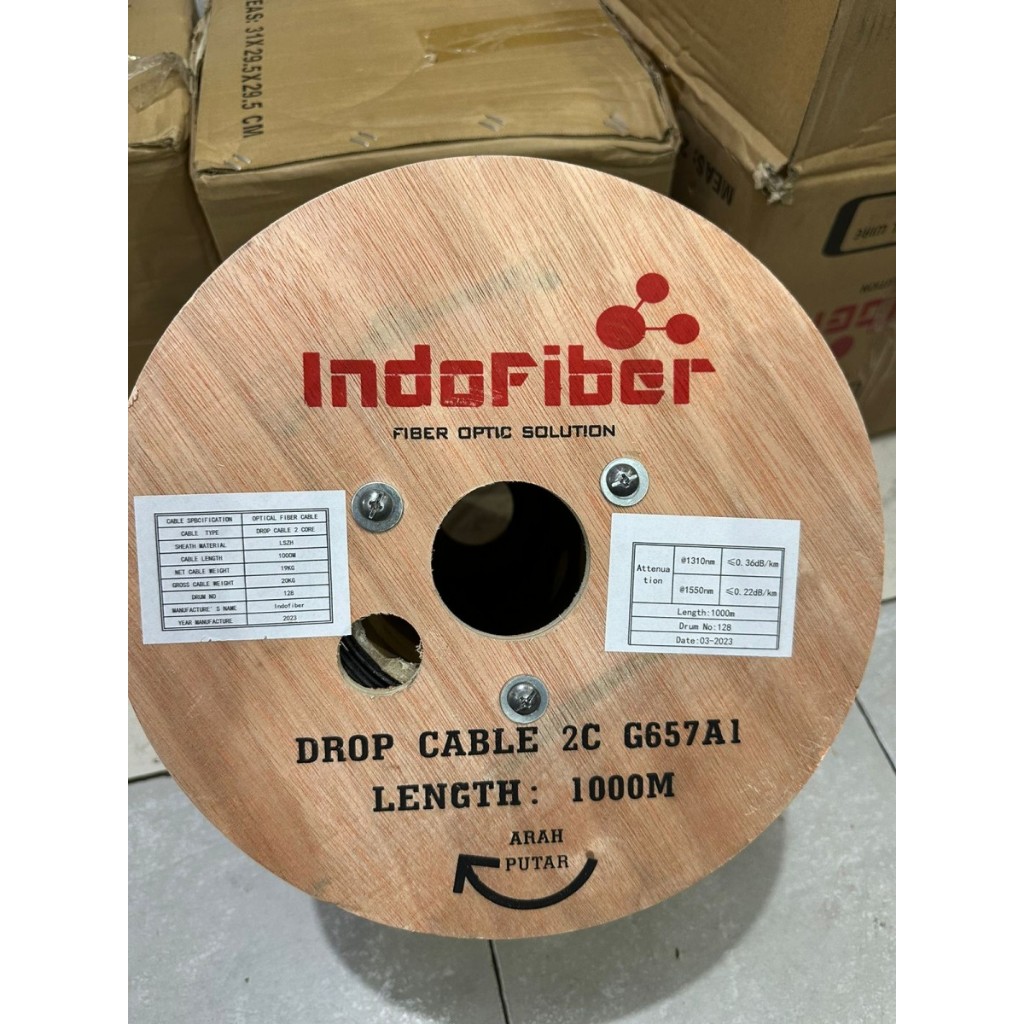 Jual Kabel dropcore 2 core 3 seling / FTTH 2 core INDOFIBER | Shopee ...
