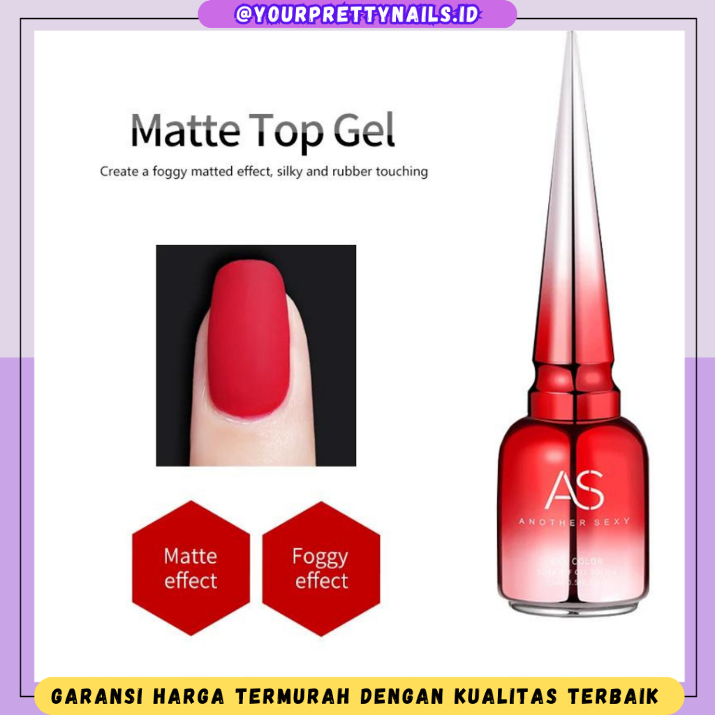 Jual AS RED BOTTLE COAT BASE COAT TOP COAT MATTE COAT SOAK OFF 15 ML