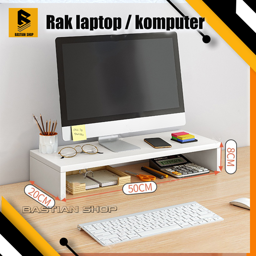 Jual Stand Monitor Rak Laptop Kayu Rak Buku dan Atk bahan kayu | Shopee ...