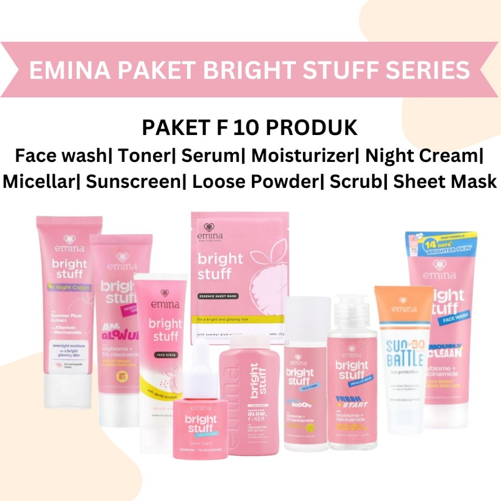 Jual Emina Paket Bright Stuff Series Shopee Indonesia