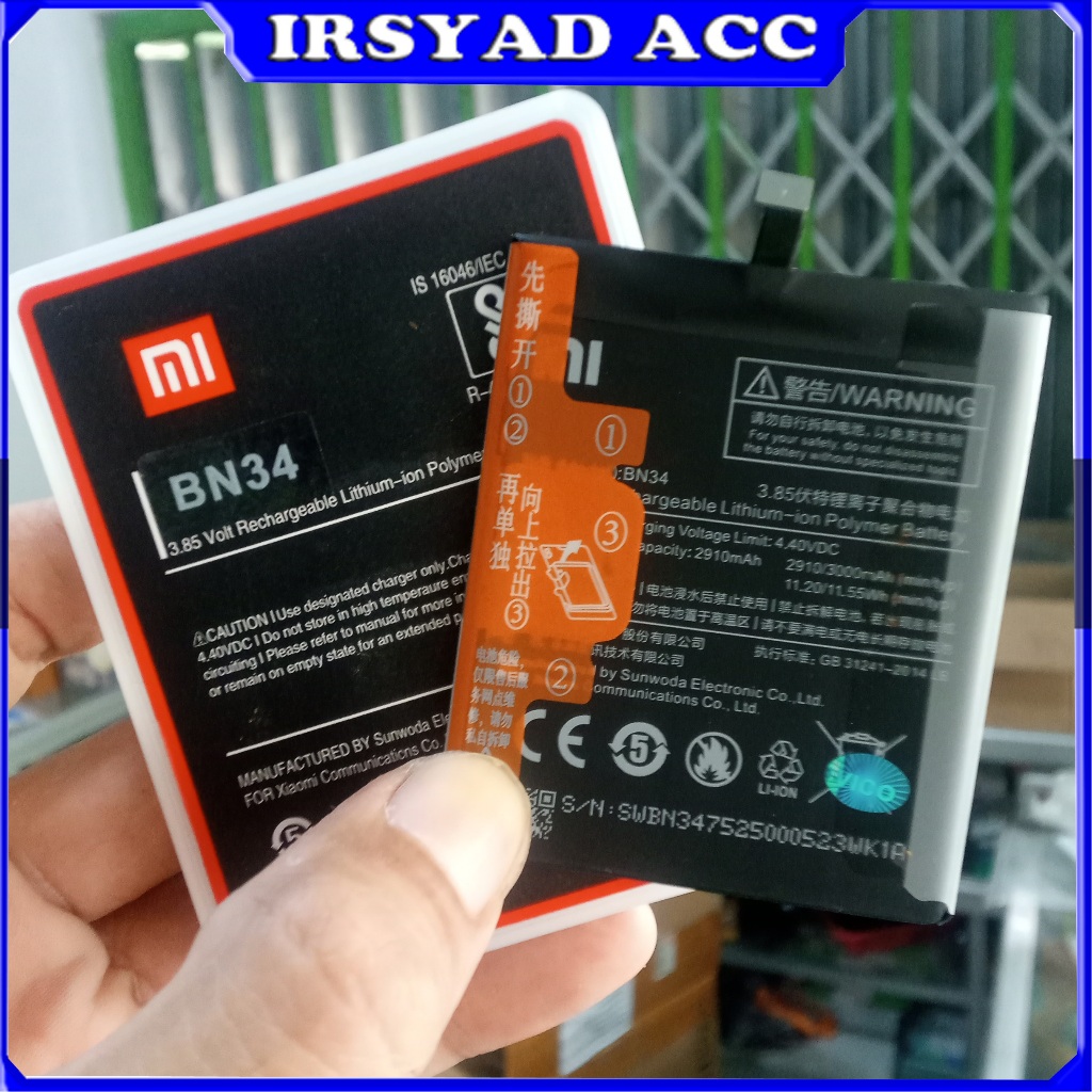 Jual Baterai Original 100 Xiaomi Redmi 5a Bn34 Shopee Indonesia 4347