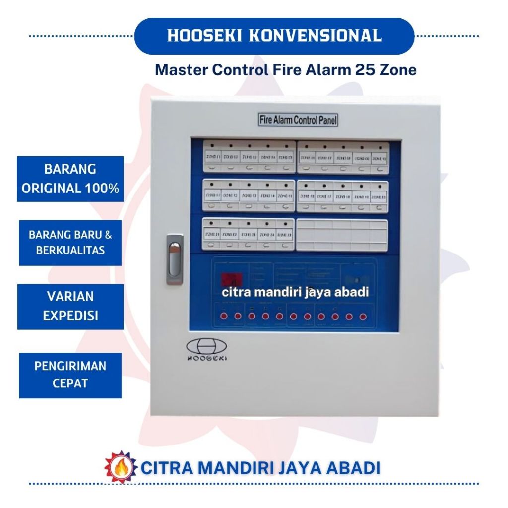 Jual Master Control Panel Fire Alarm 25 Zone Hooseki MCFA PANEL ...