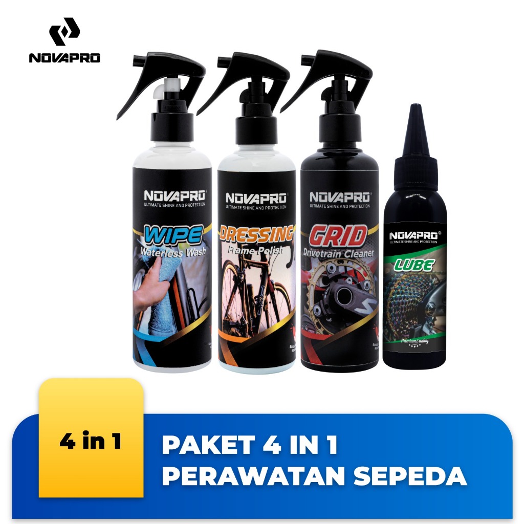 Jual Novapro In Paket Perawatan Sepeeda Grid Lube Dressing Wipe