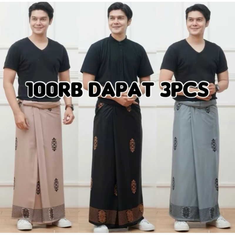 Terlaris 100 Ribu Dapat 3 Pcs Sarung Batik Pekalongan Motif Sarwon Pria Dewasa Terbaruw