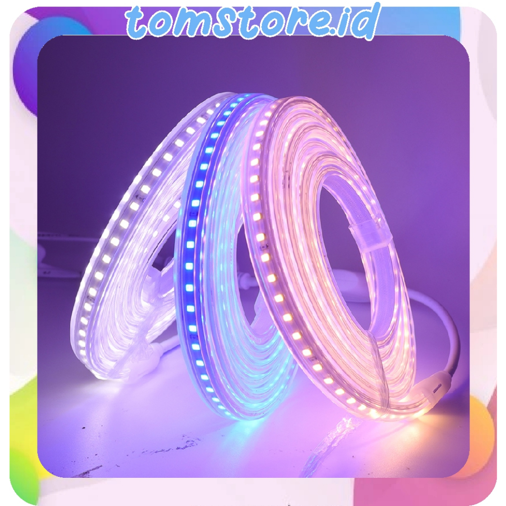 Jual Tomstoreid Paket Lampu Led Strip Selang 5050 Smd Ac 220v Meteran Outdoor Indoor Waterproof 4358